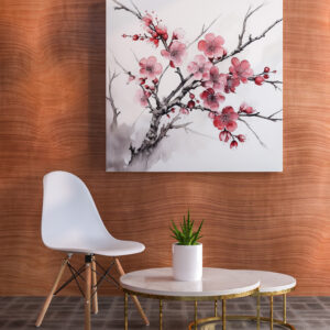 raxxa Canva: Pink Cherry Blossom Branch