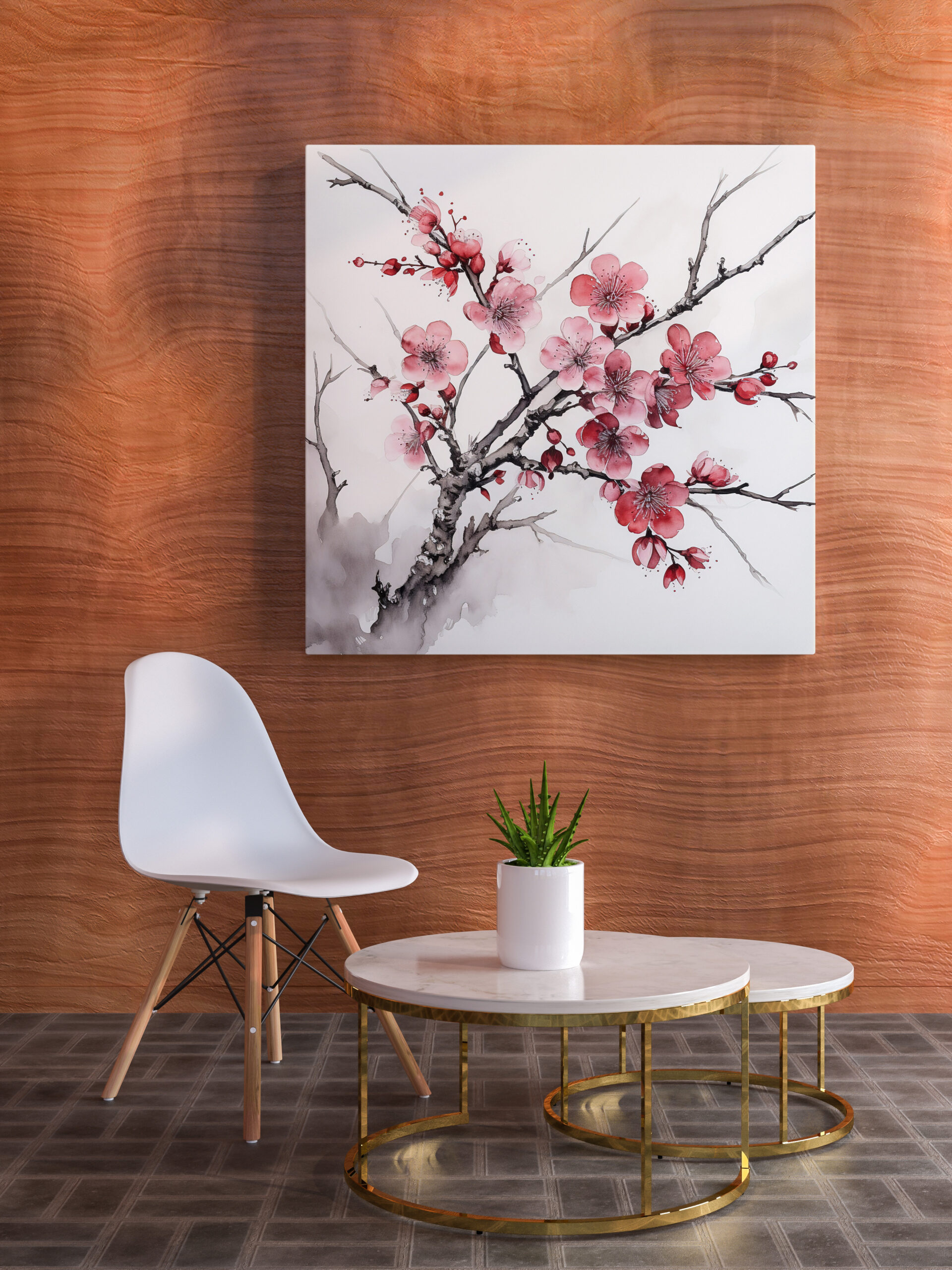 raxxa Canva: Pink Cherry Blossom Branch