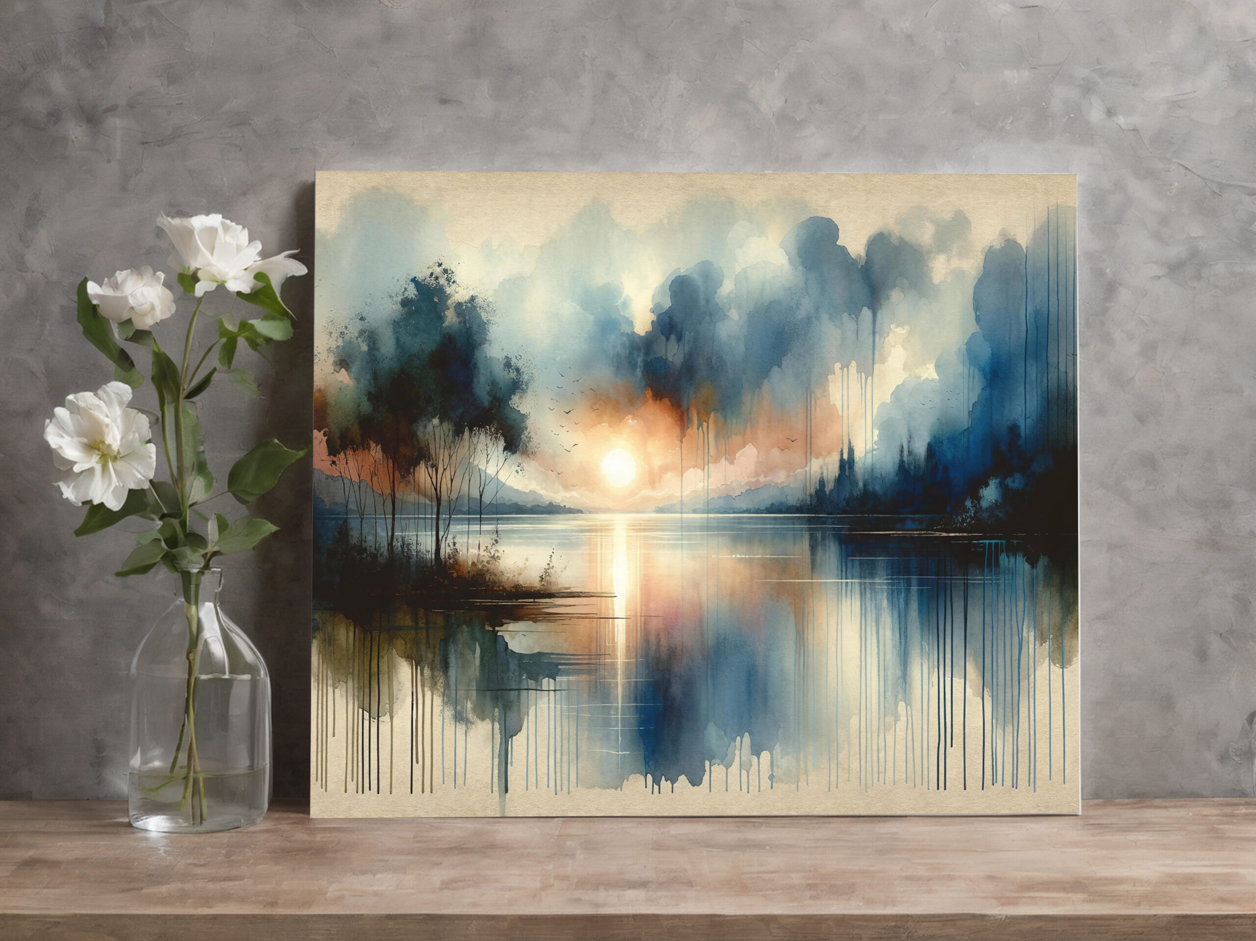 raxxa Canva: Watercolor Lake at Sunset – Bild 2