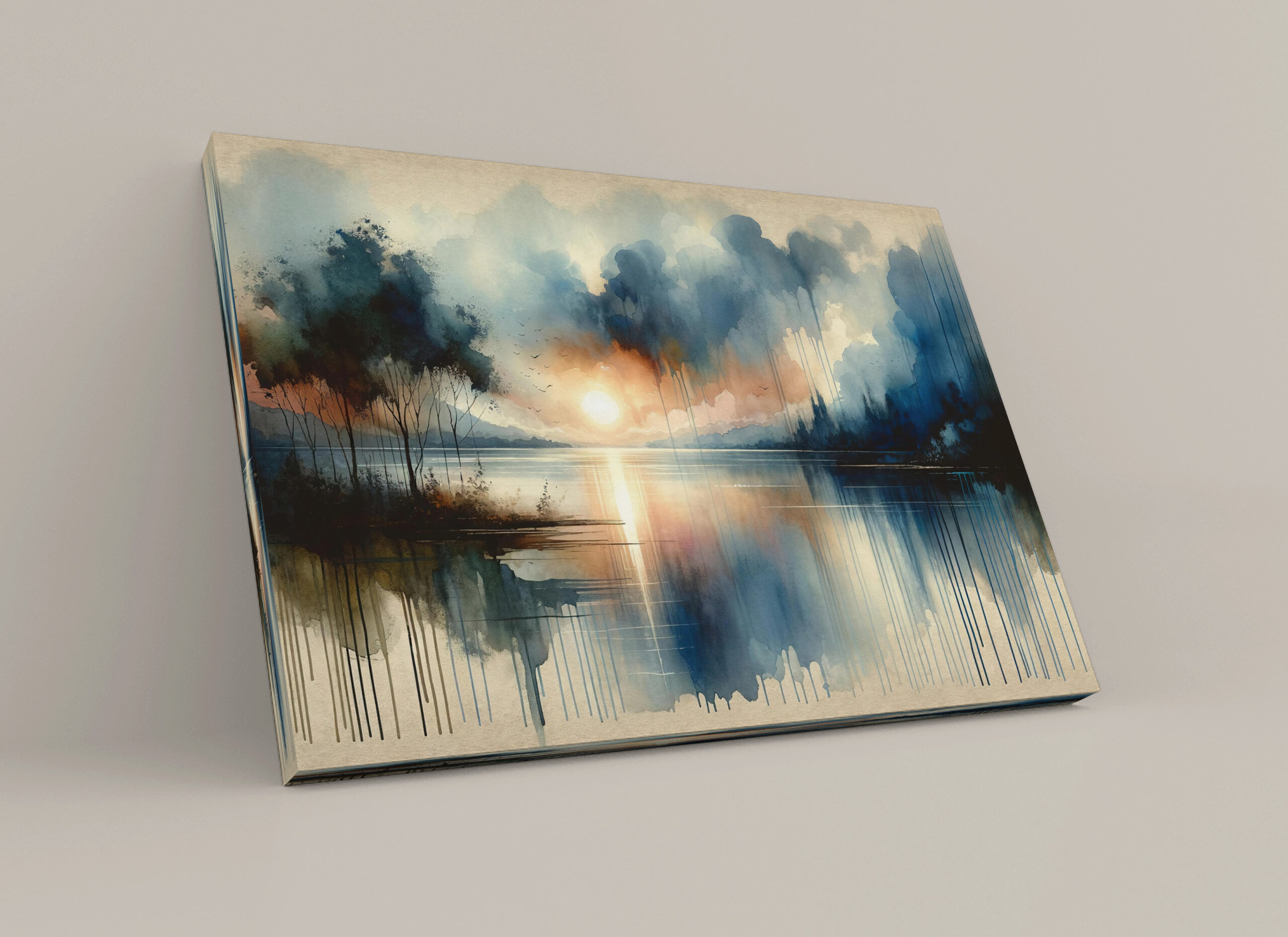 raxxa Canva: Watercolor Lake at Sunset – Bild 3