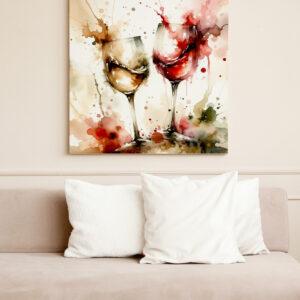 raxxa Canva: Watercolor Wine Glasses