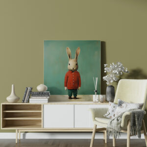 raxxa Canva: Minimal Rabbit Portrait