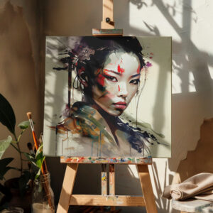 raxxa Canva: Warrior Geisha Portrait