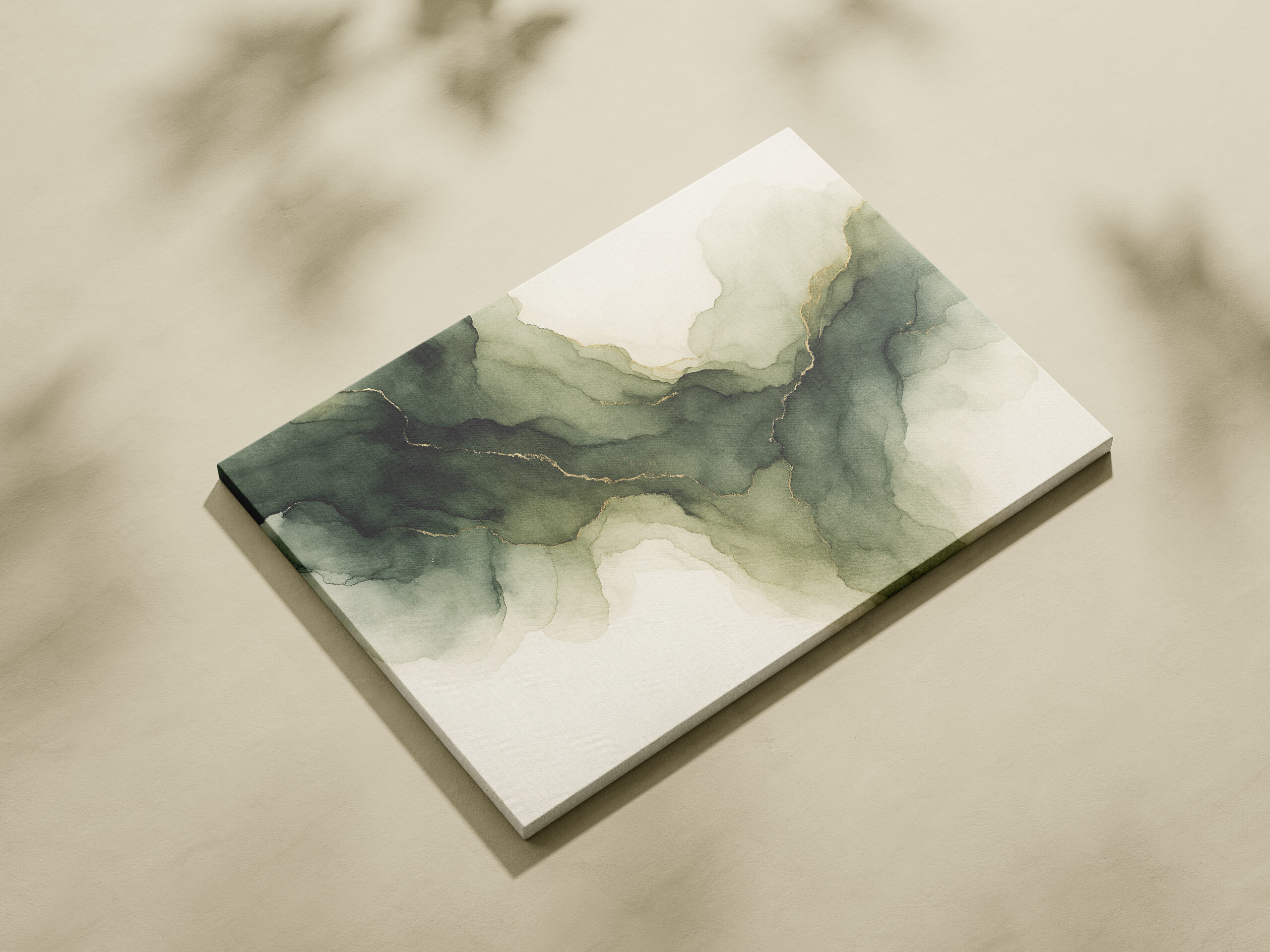 raxxa Canva: Moss Green Gold Flow - Image 2
