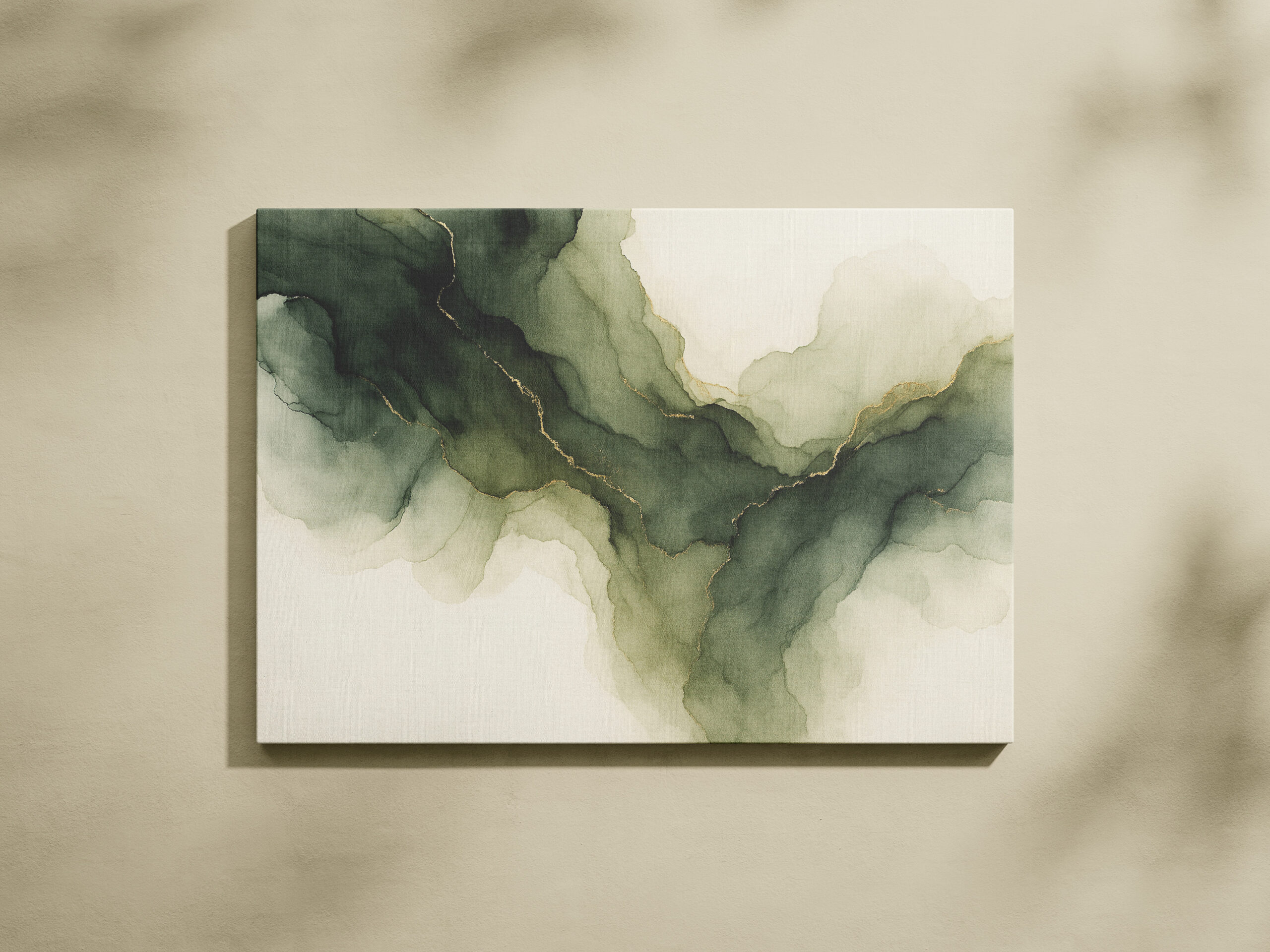 raxxa Canva: Moss Green Gold Flow - Image 3