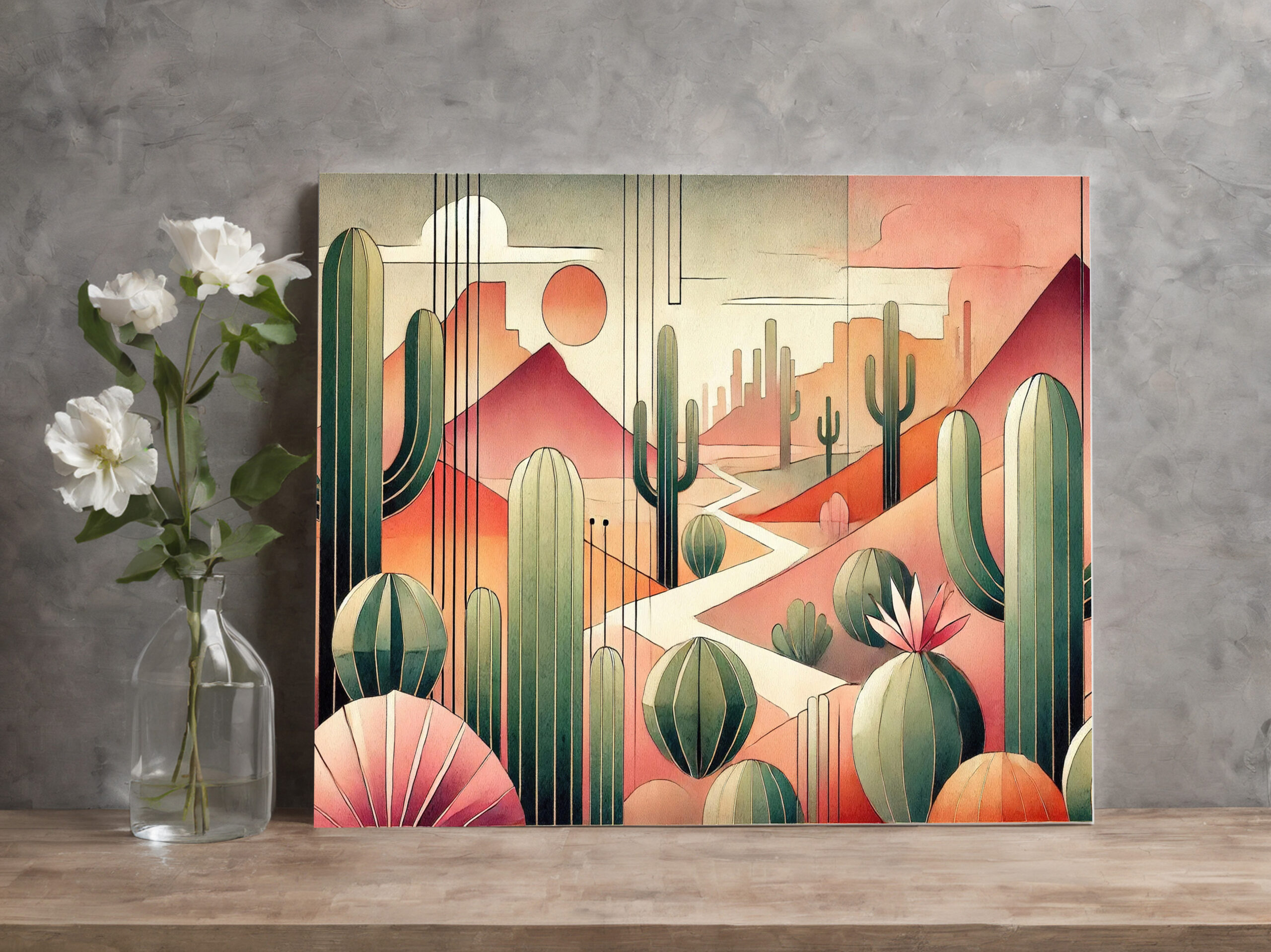 raxxa Canva: Art Deco Desert Cacti - Image 2