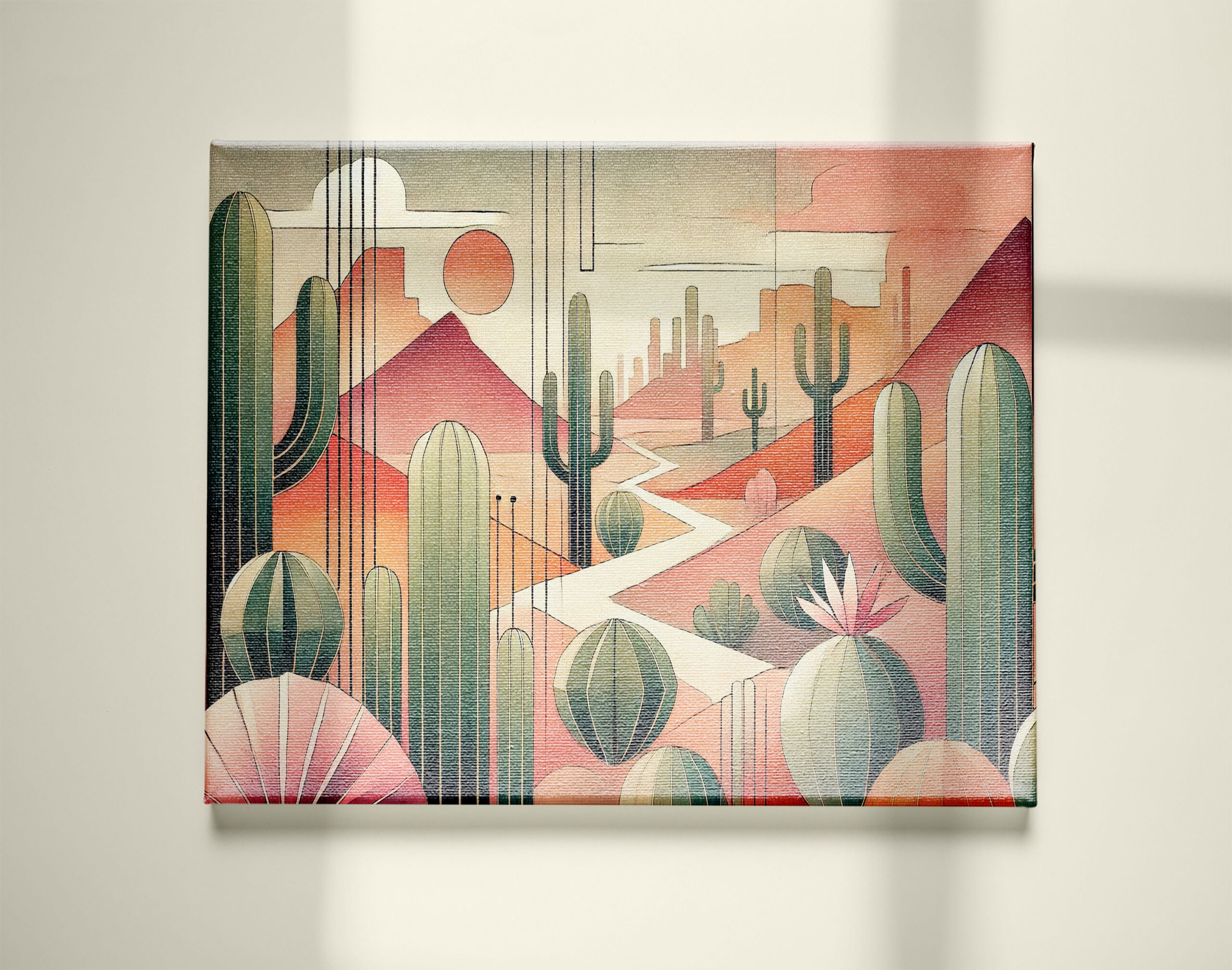 raxxa Canva: Art Deco Desert Cacti - Image 3
