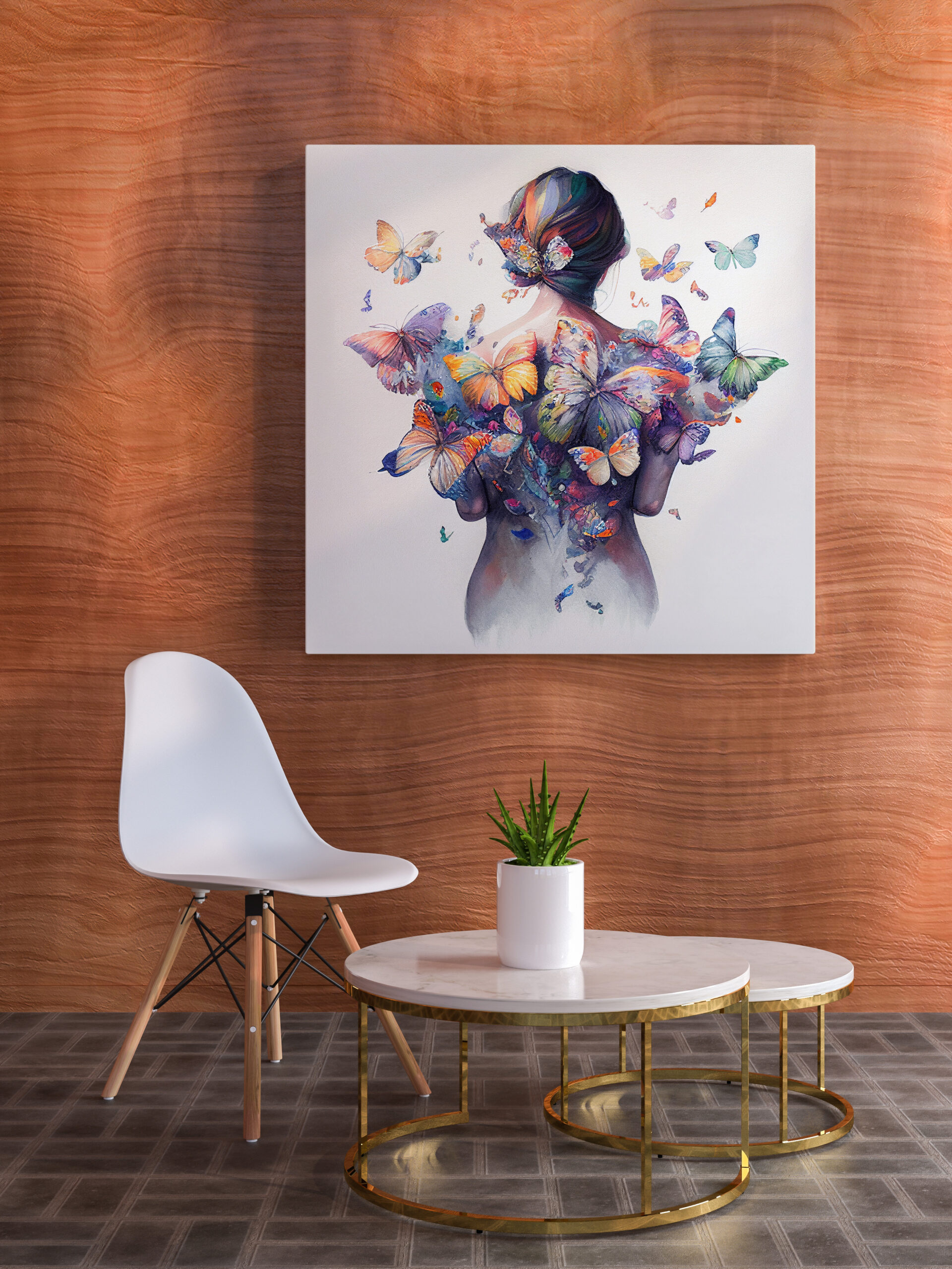 raxxa Canva: Watercolor Butterfly Embrace - immagine 2