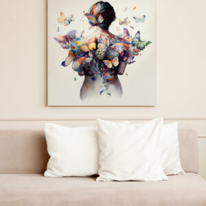 raxxa Canva: Watercolor Butterfly Embrace