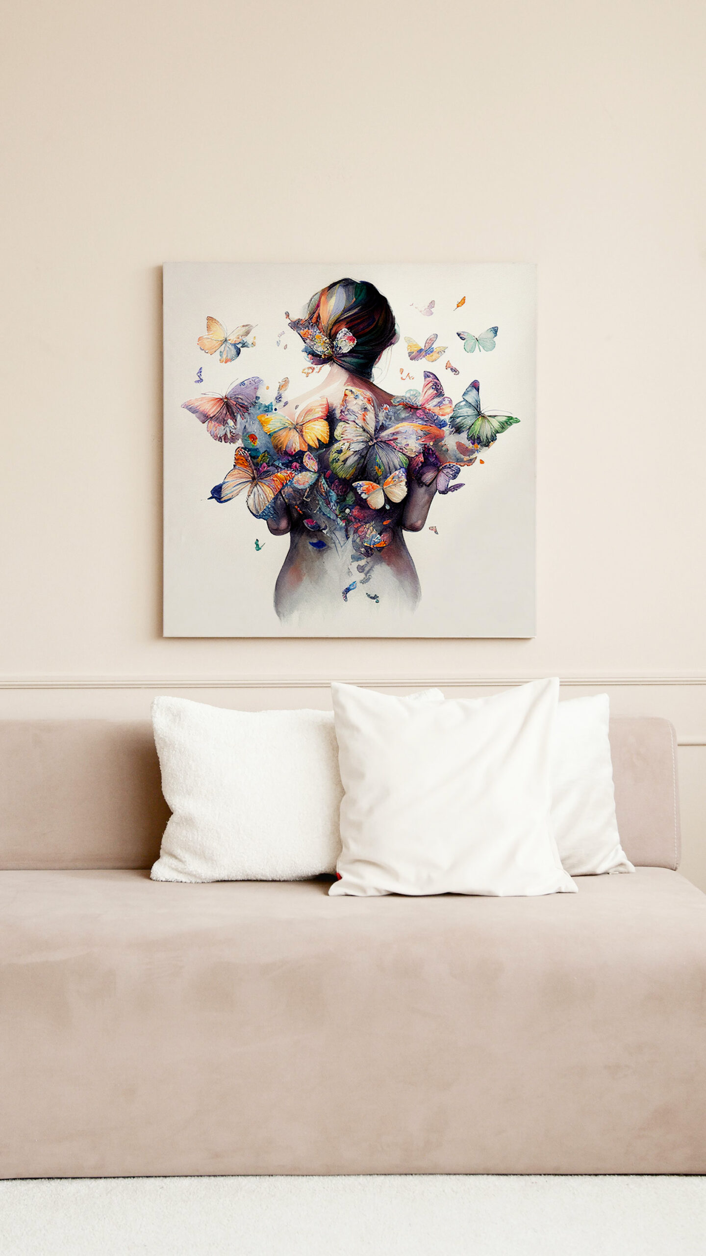 raxxa Canva: Watercolor Butterfly Embrace