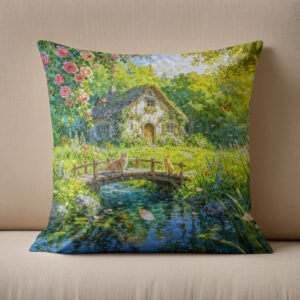 Kissen: Rose Petal Cottage by the Wildbrook