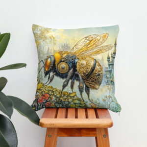 Kissen: Steampunk blossom bee