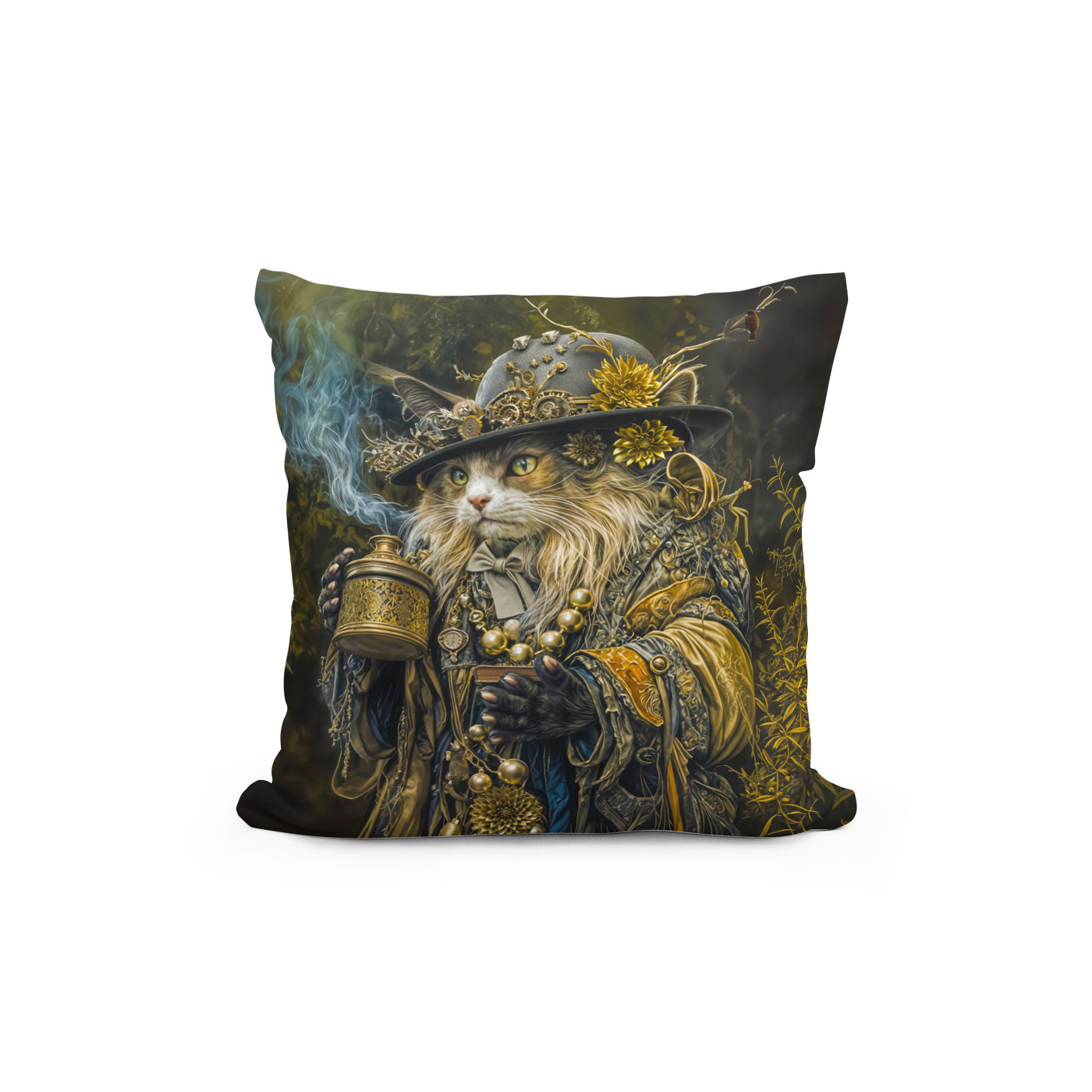 Kissen: Enchanted woodland alchemist cat – Image 2