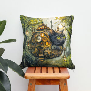 Kissen: Mystic clockwork cat