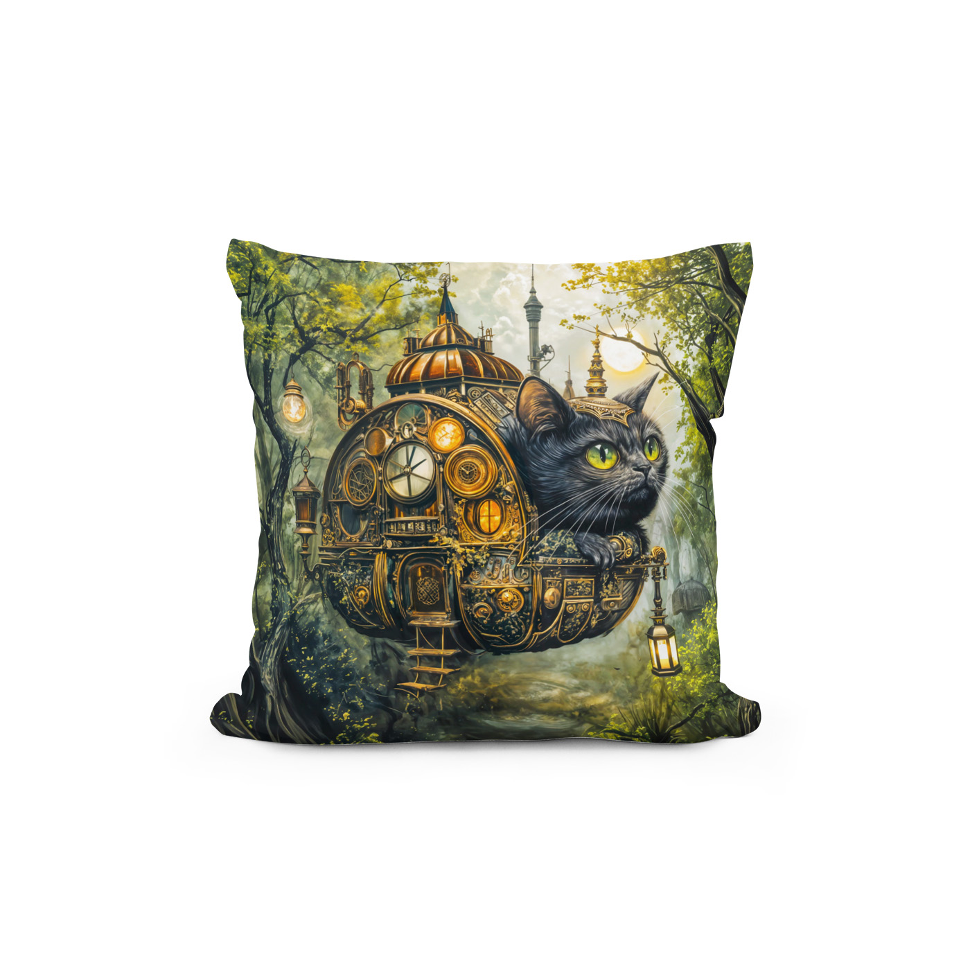 Kissen: Mystic clockwork cat – Bild 2