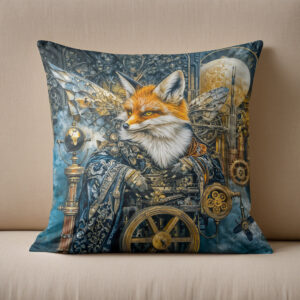 Kissen: Steampunk fog fox