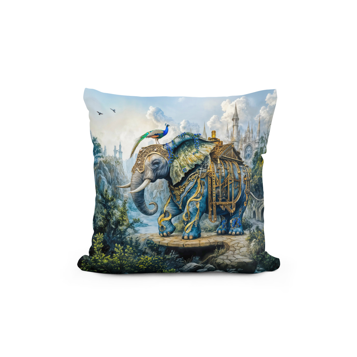 Kissen: Steampunk floral elephant - Image 2