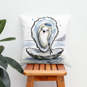 Kissen: Expressive Singing Oyster Performing in Marine Ink Illustration