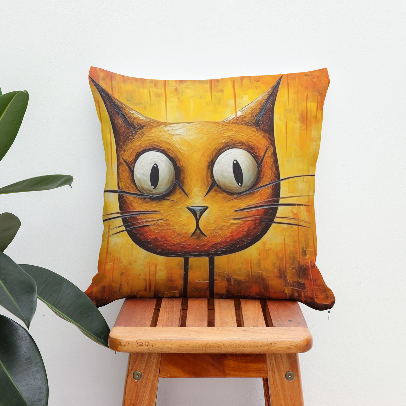 Kissen: Absurde Katzenkunst Im Stil von Salvador Dali