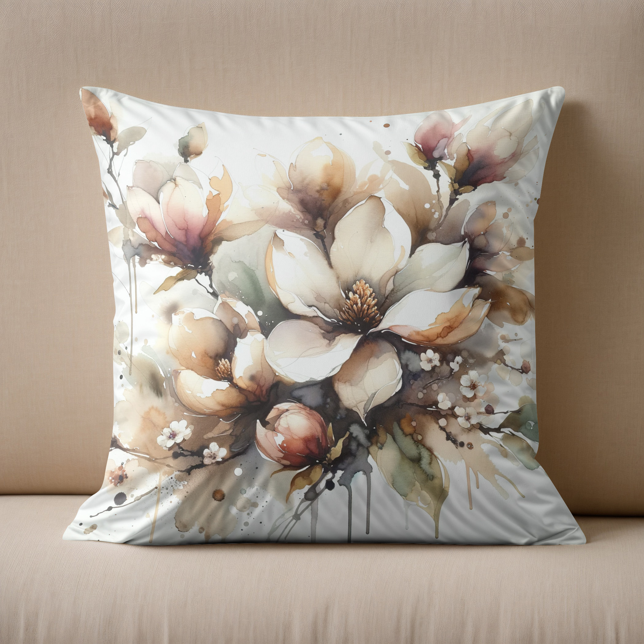 Kissen: Elegant Magnolia Bloom