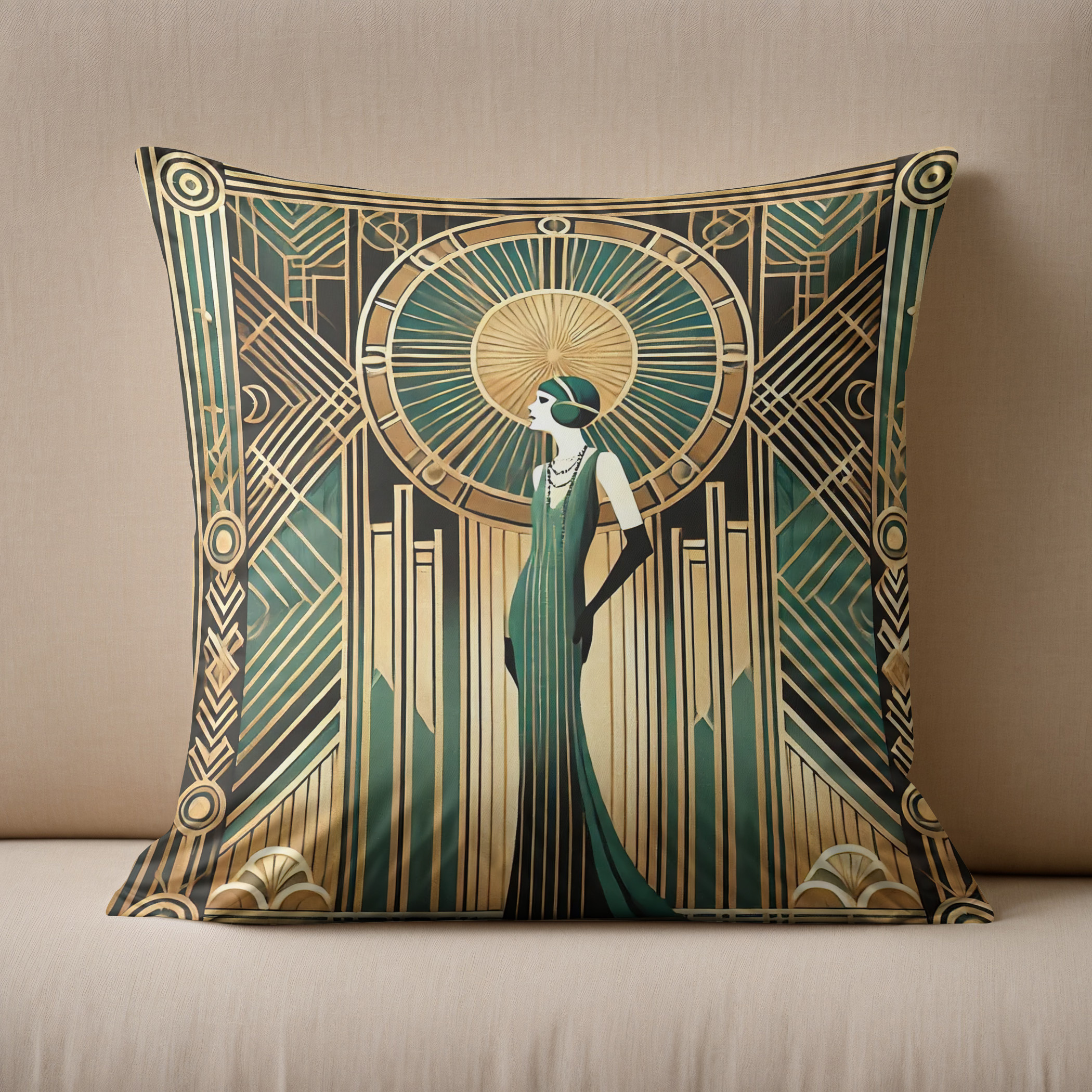 Kissen: Opulent Elegance A Tribute to Art Deco