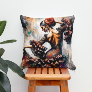 Kissen: Midnight Lace Flamenco Dancer