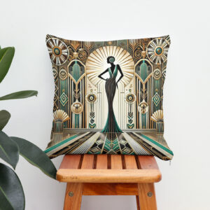 Kissen: Art Deco Glamour Woman