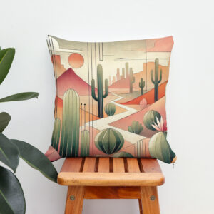 Kissen: Art Deco Desert Cacti