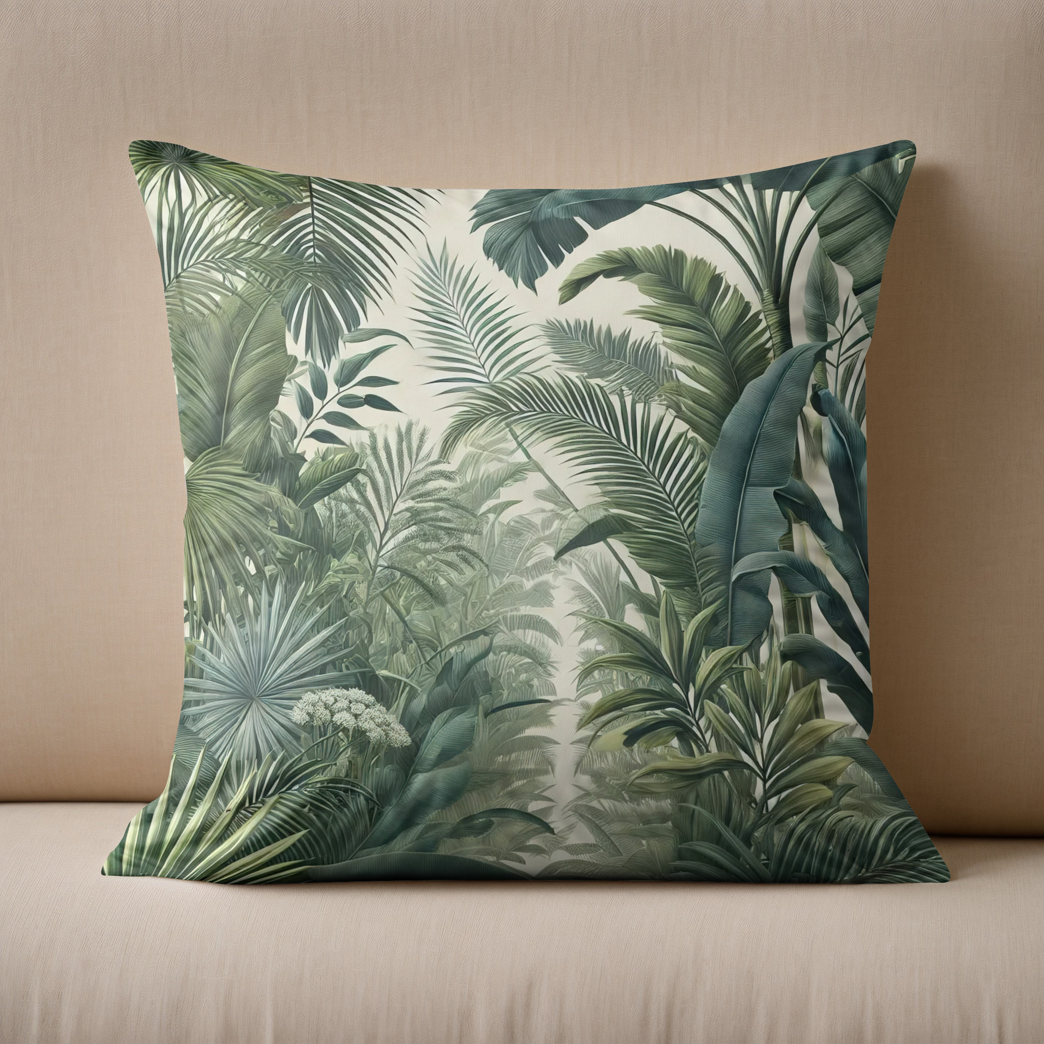 Kissen: Exotic Leafy Paradise
