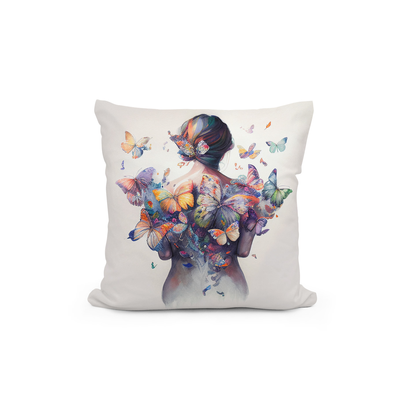Kissen: Watercolor Butterfly Embrace – Bild 2