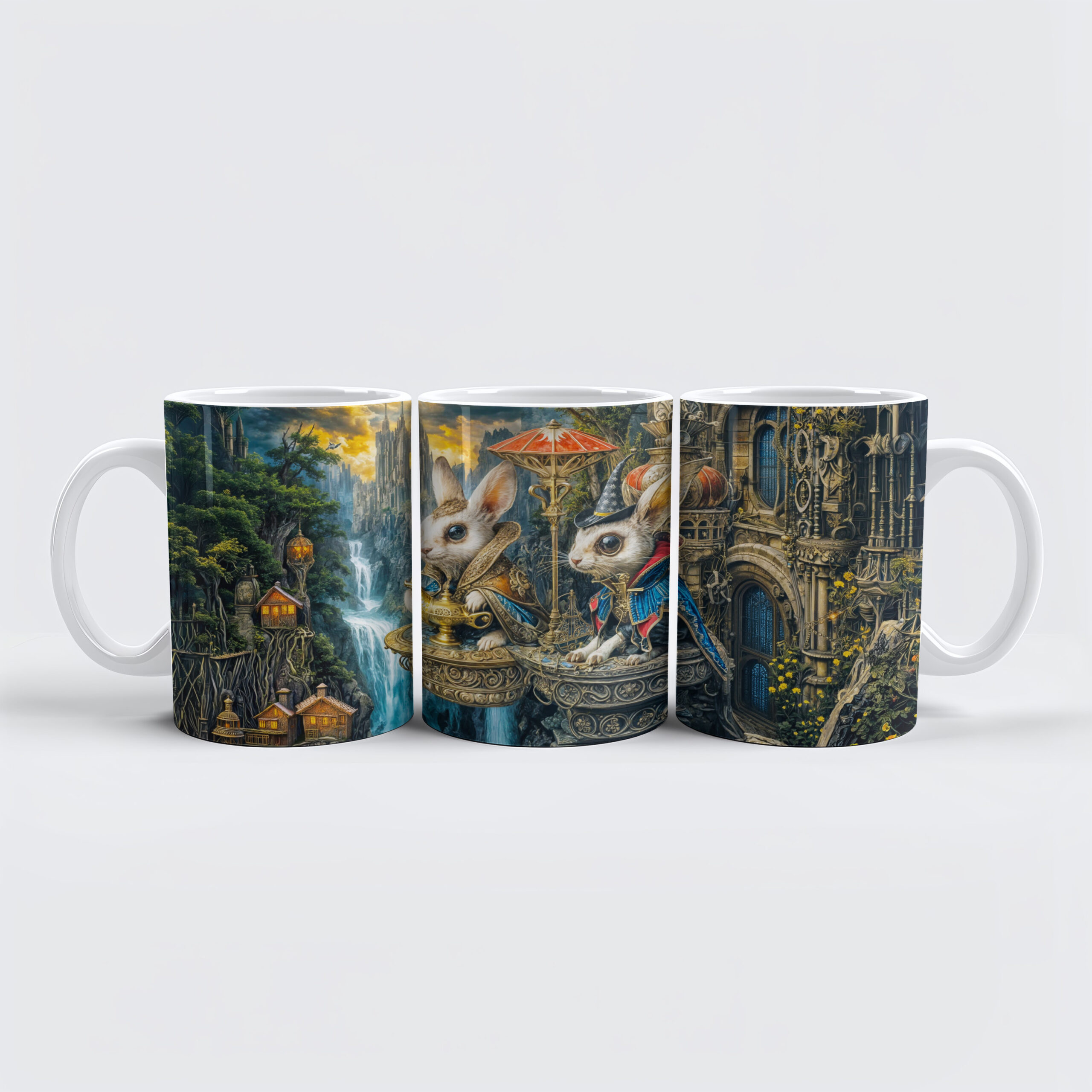raxxa Premium-Tasse: Steampunk magic rabbits