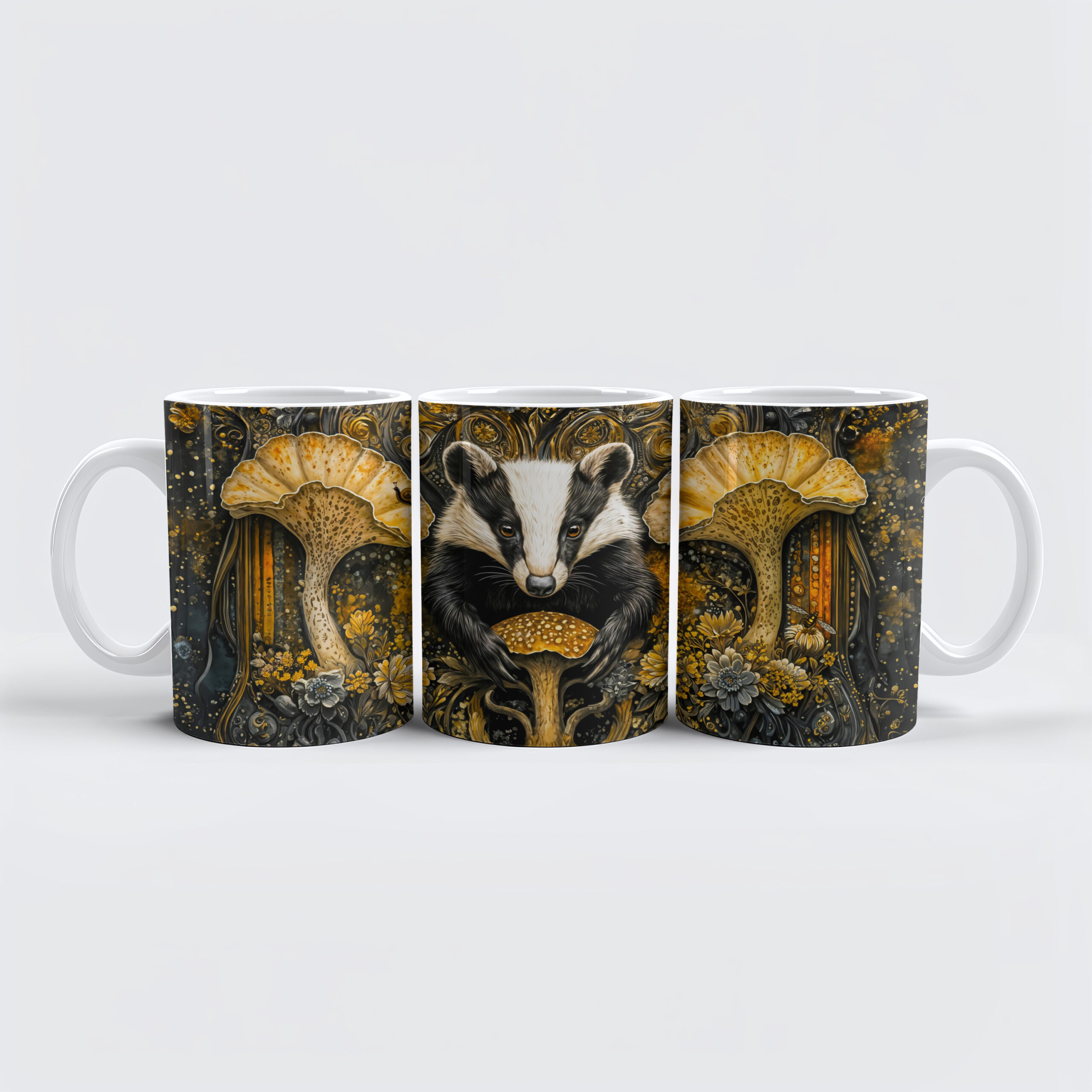 raxxa Premium-Tasse: Mystic mushroom badger