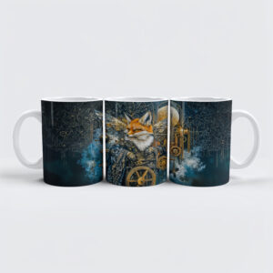 raxxa Premium-Tasse: Steampunk fog fox
