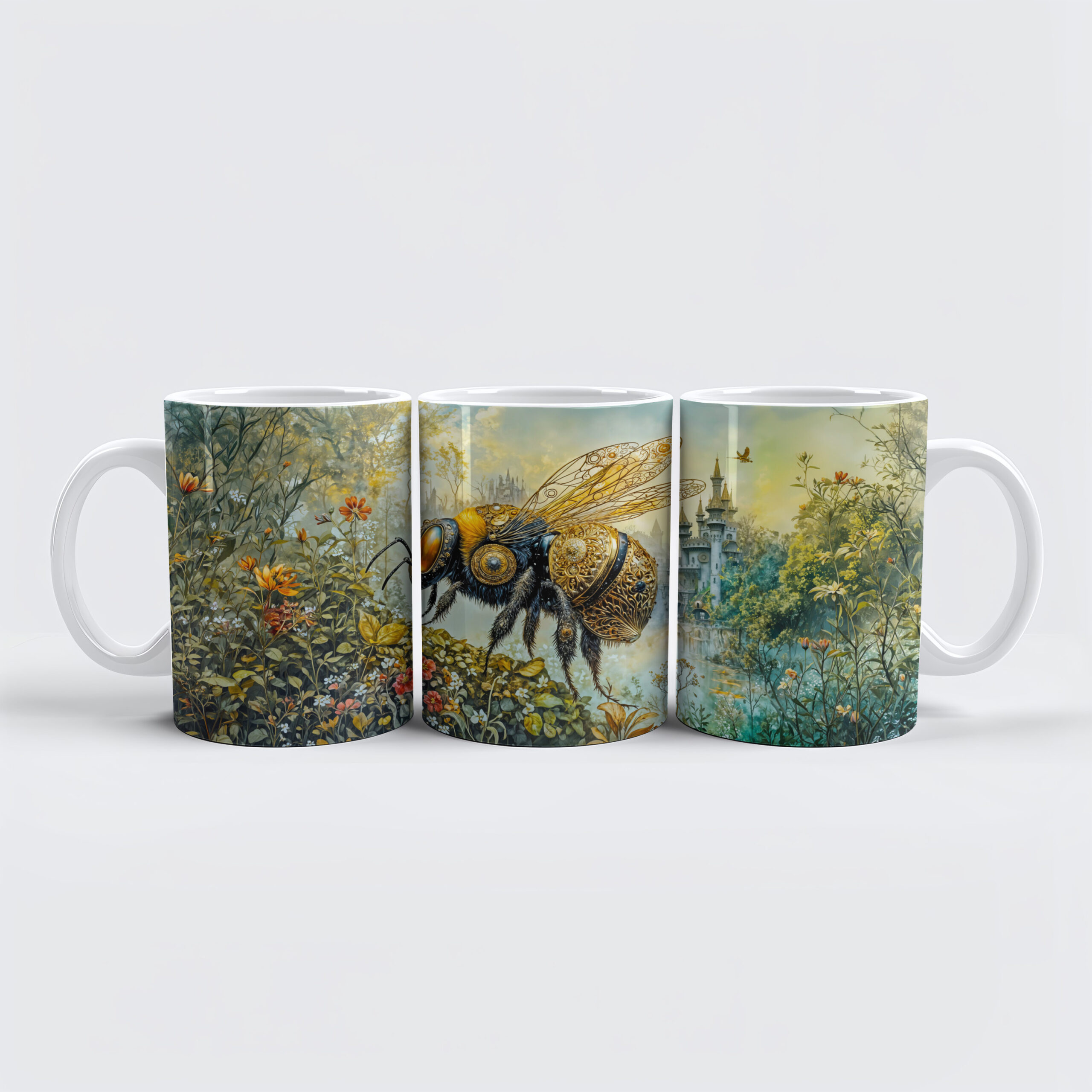 raxxa Premium-Tasse: Steampunk blossom bee