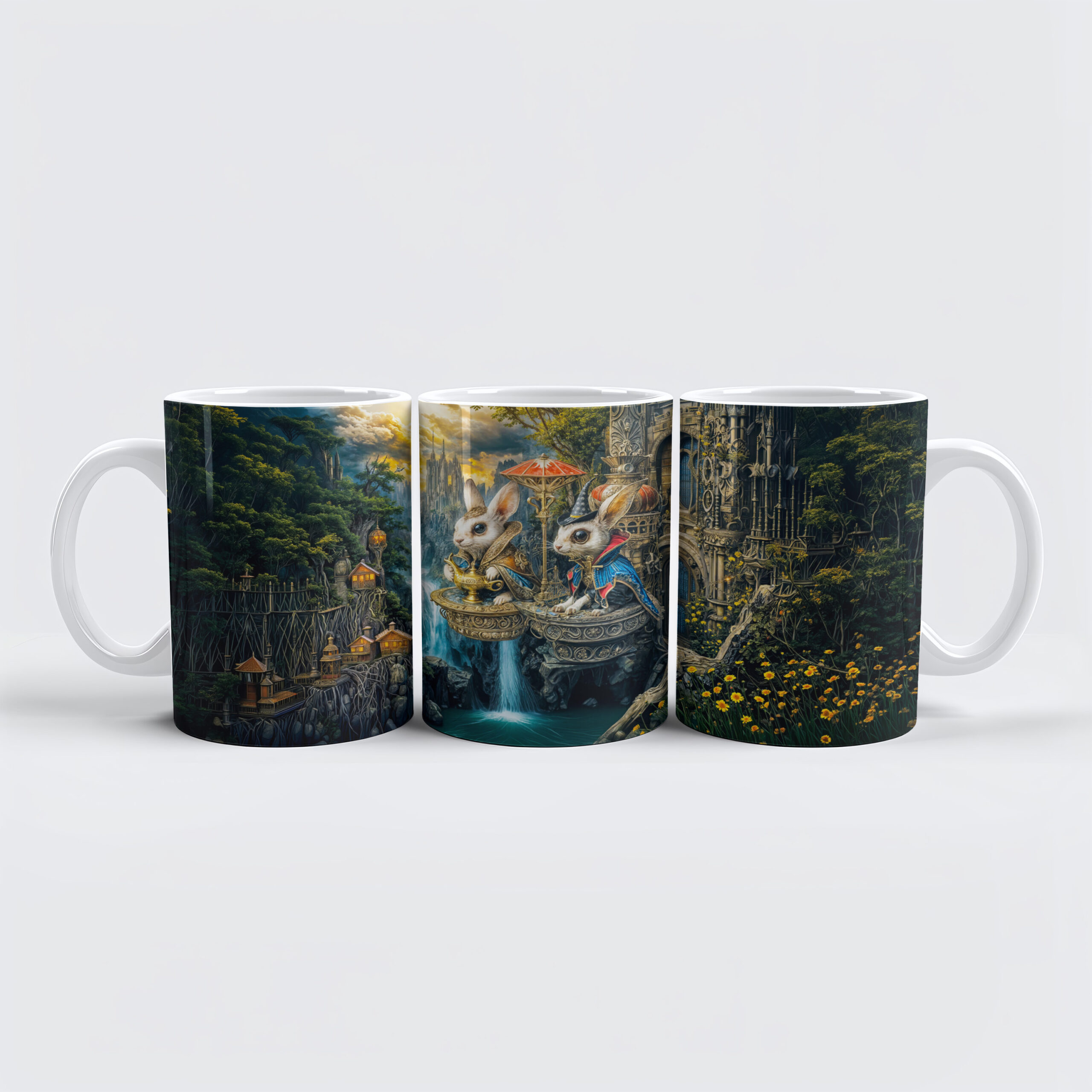 raxxa Premium-Tasse: Steampunk magic rabbits