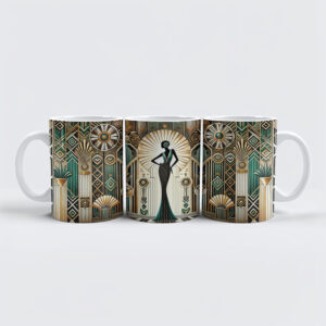 raxxa Premium-Tasse: Art Deco Glamour Woman