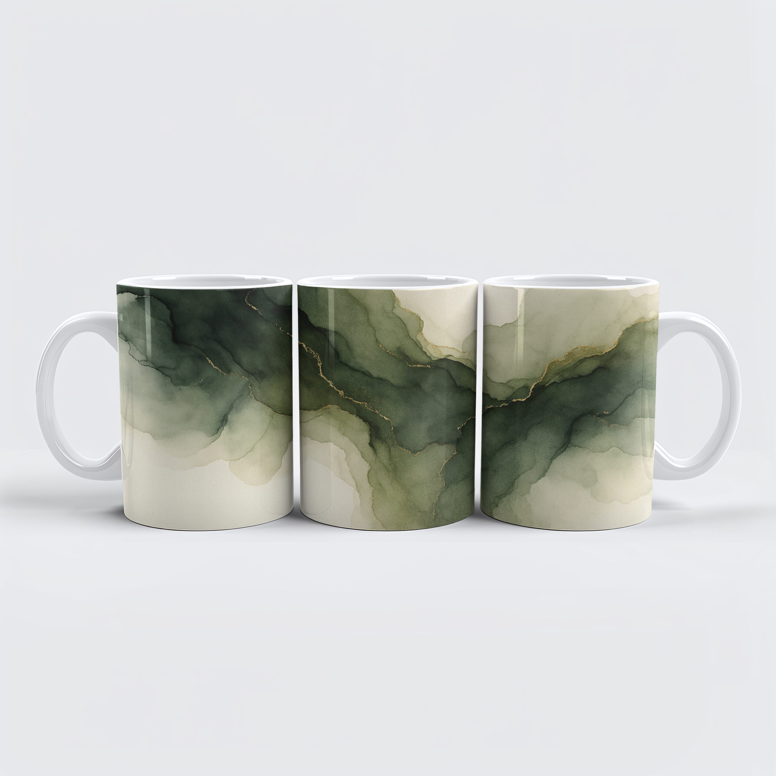 raxxa Premium-Tasse: Moss Green Gold Flow