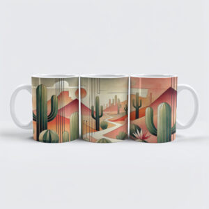 raxxa Premium-Tasse: Art Deco Desert Cacti