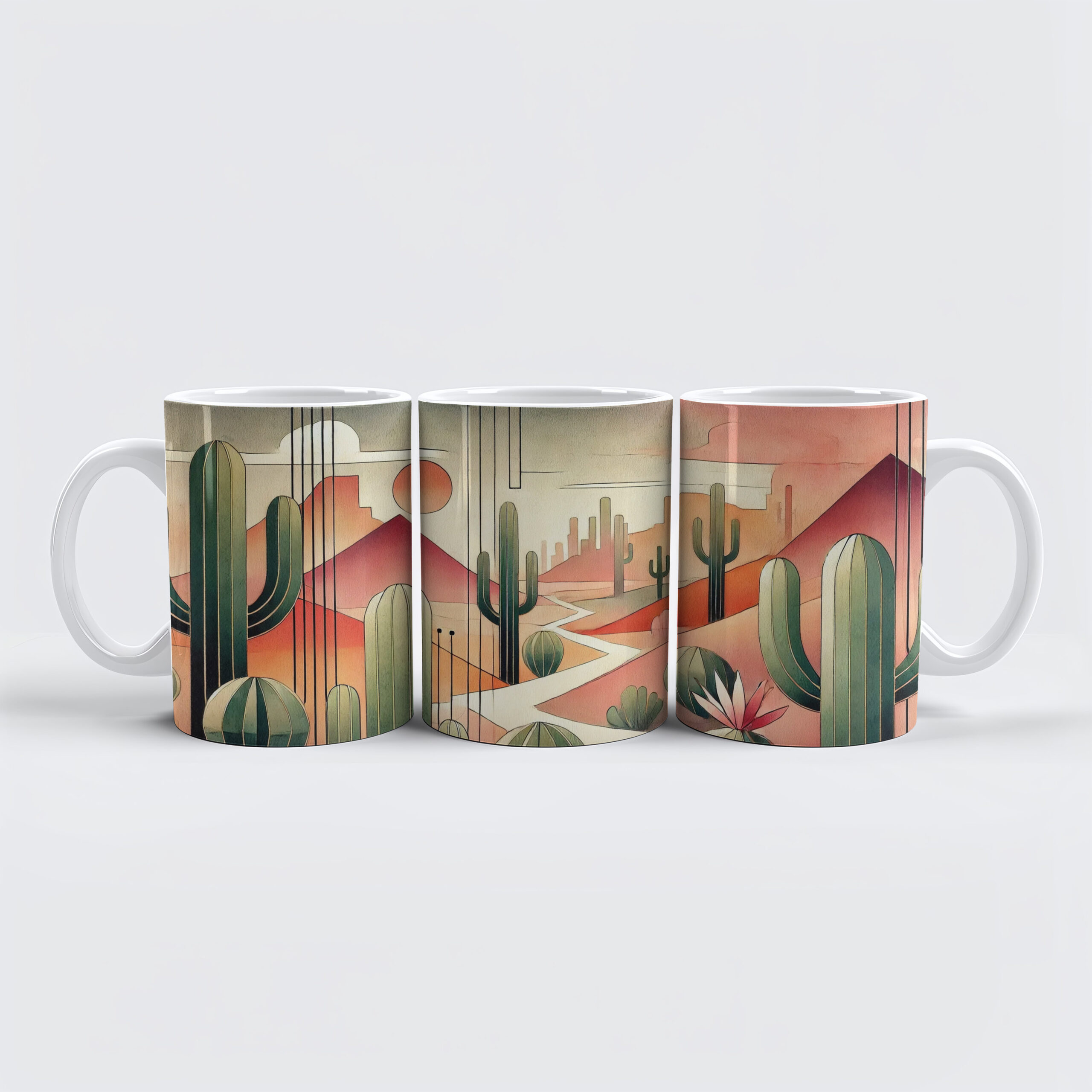 raxxa Premium-Tasse: Art Deco Desert Cacti
