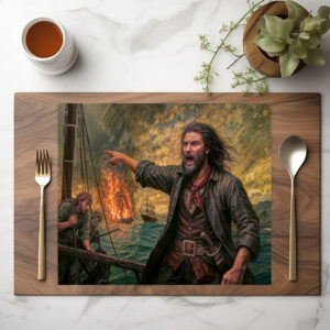 raxxa Premium-Tischset: Charles Vane Pirate Storm Portrait