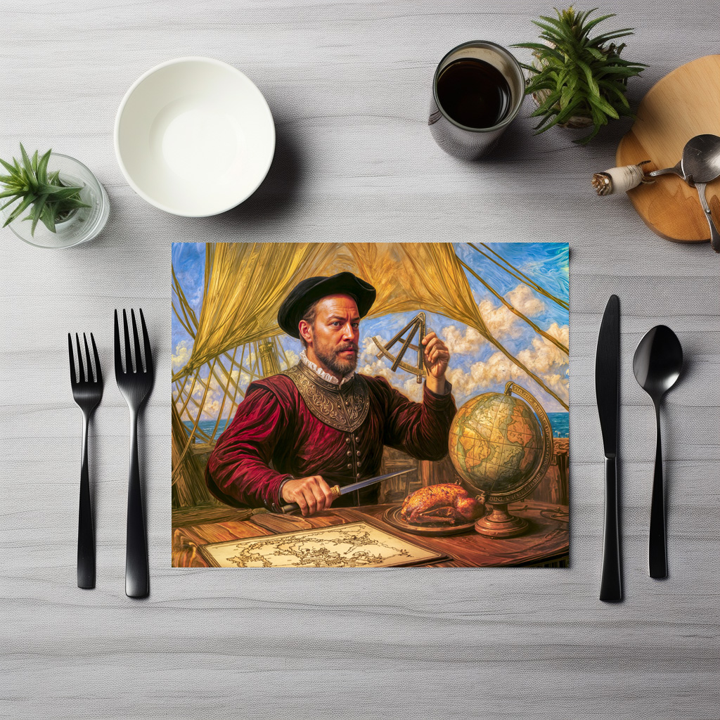 raxxa Premium-Tischset: Sir Francis Drake Maritime Portrait - immagine 3