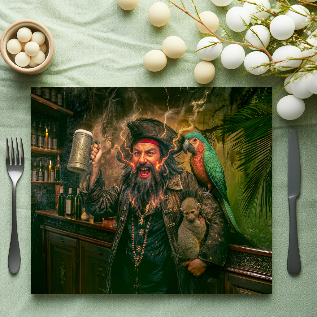 raxxa Premium-Tischset: Blackbeard Pirate Tavern Portrait