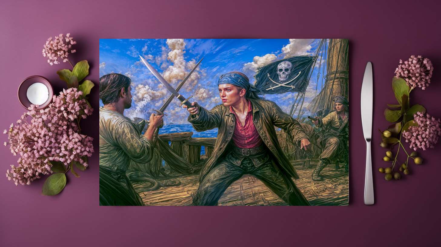 raxxa Premium-Tischset: Mary Read Historic Pirate Portrait - immagine 3