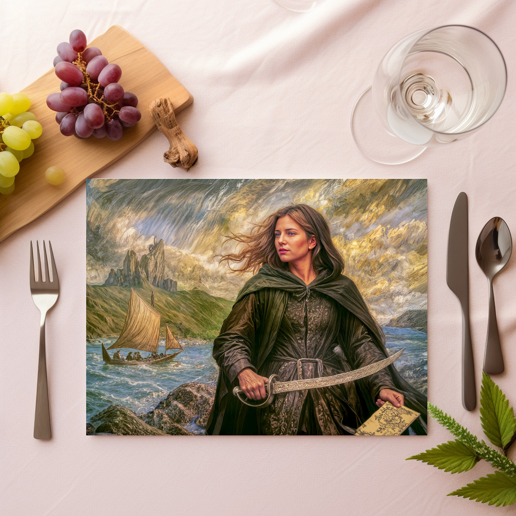raxxa Premium-Tischset: Grace O’Malley Irish Pirate Portrait