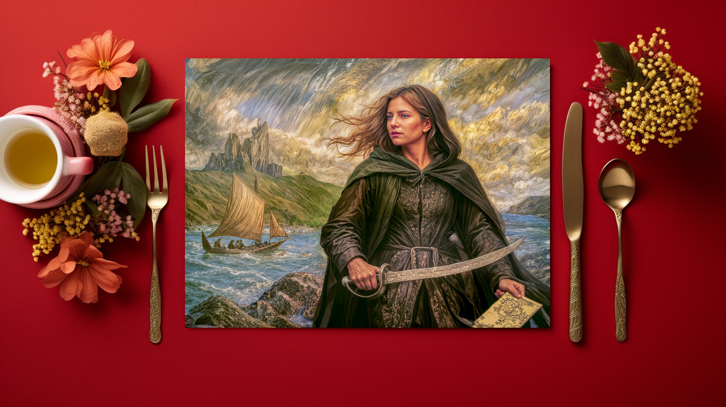 raxxa Premium-Tischset: Grace O’Malley Irish Pirate Portrait – Bild 2
