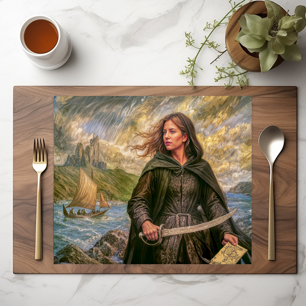 raxxa Premium-Tischset: Grace O’Malley Irish Pirate Portrait – Bild 3