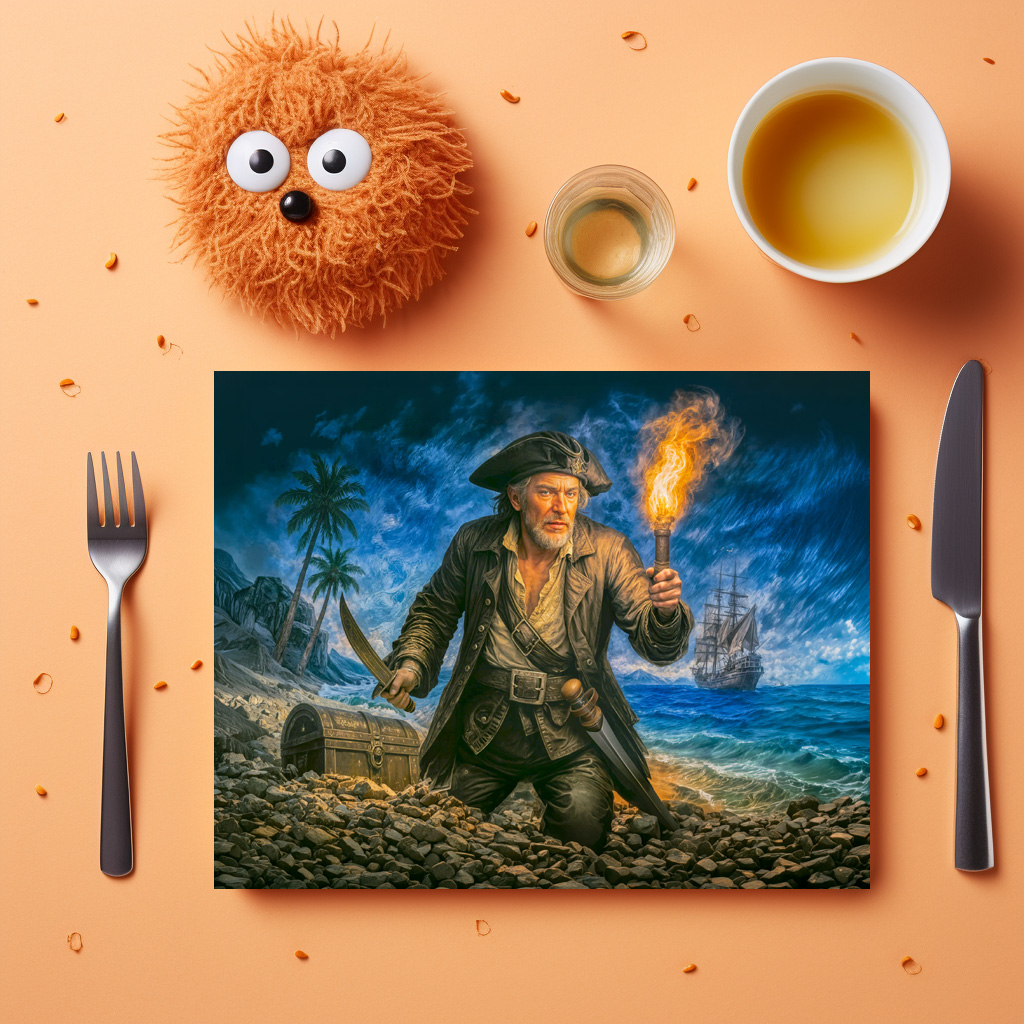 raxxa Premium-Tischset: Captain Kidd Legendary Pirate Portrait - immagine 3