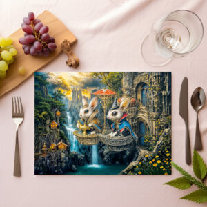 raxxa Premium-Tischset: Steampunk magic rabbits