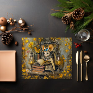 raxxa Premium-Tischset: Steampunk reading mouse