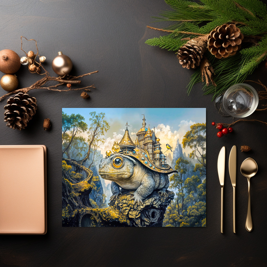 raxxa Premium-Tischset: Steampunk castle toad